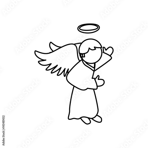 Holy spiritual angel icon vector illustration graphic design