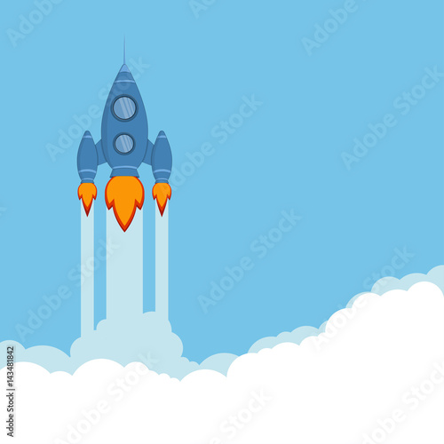 Rocket ship. vector illustration