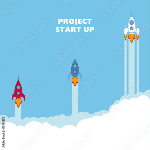 Start Up. Rocket ship. © 3t0n4k