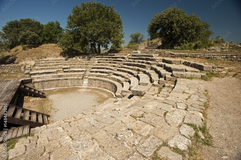 Ancient amphitheater Troy Çanakkale Turkey