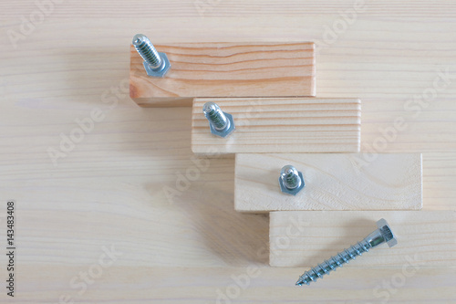 A lot of Wood screws, macro shots