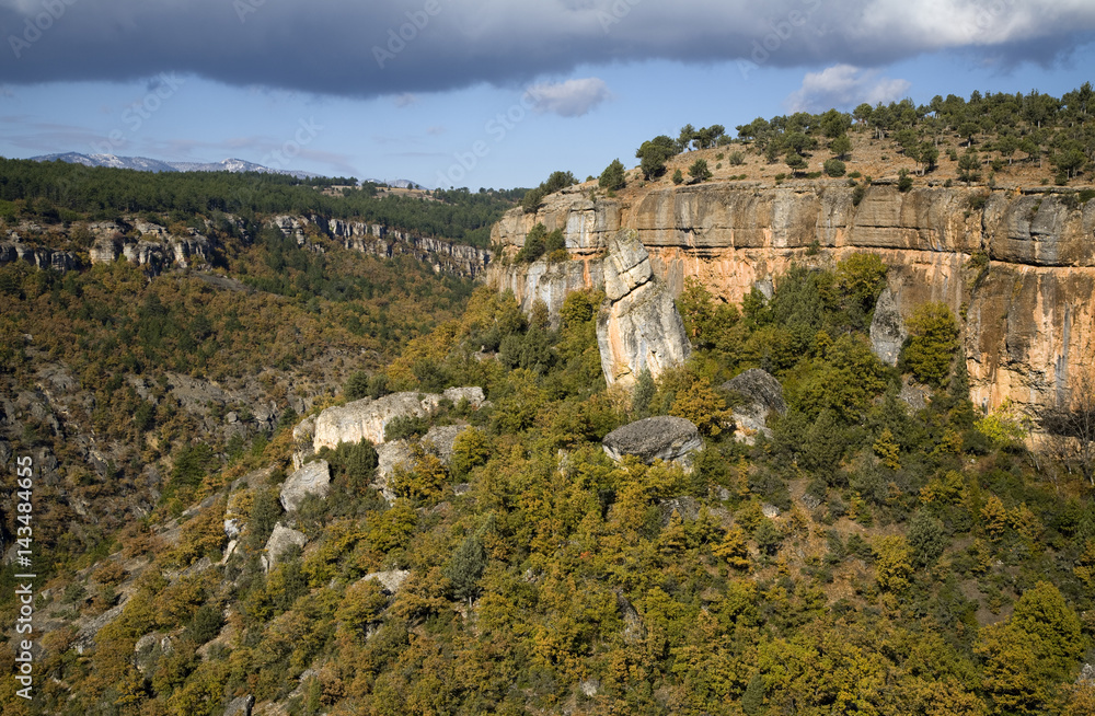 Scenic view of canyons in fall colors Safranbolu Turkey