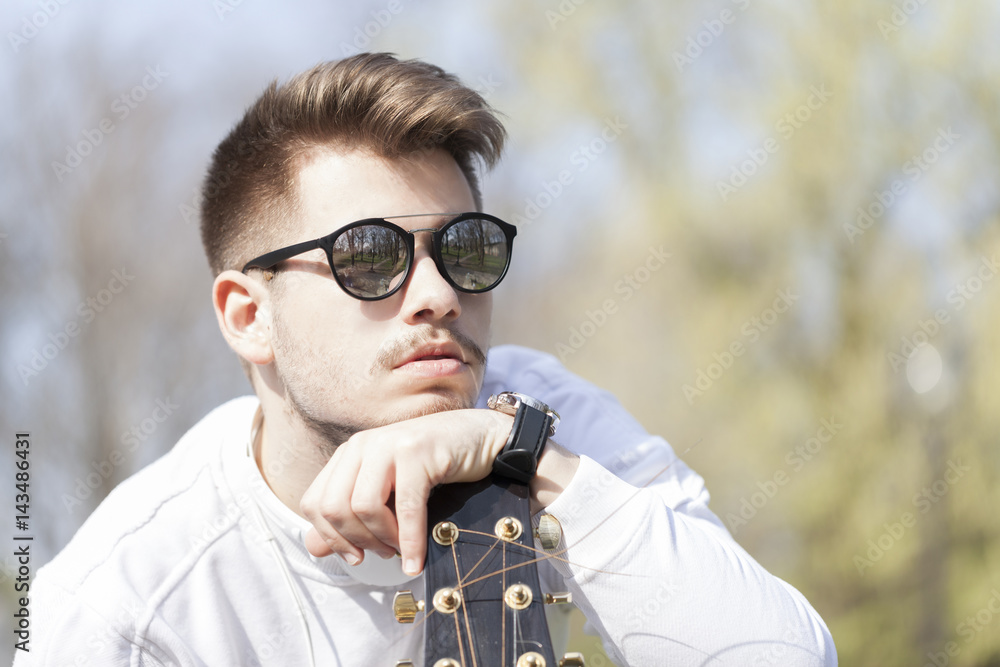 Portrait of a young man outdoors Portrait of a young man outdoors