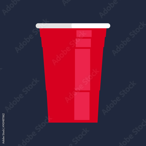 Red party cup, material design photo