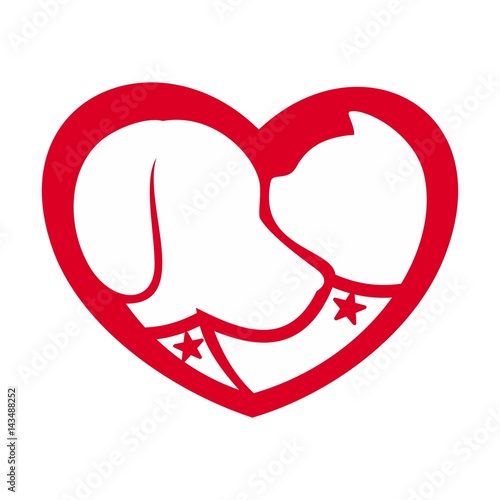 dog and cat logo vector.