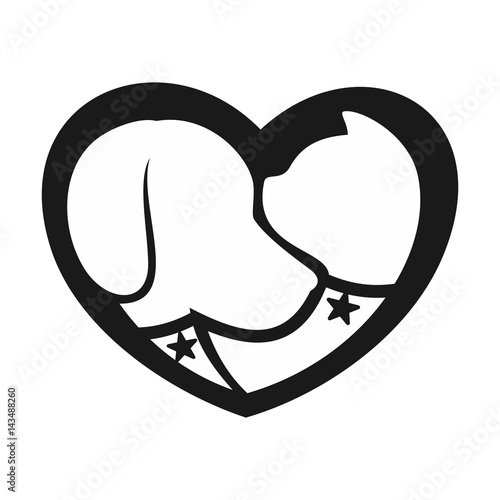 dog and cat logo vector.