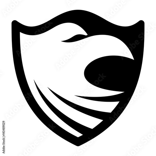 shield and eagle logo vector.