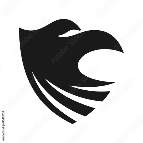shield and eagle logo vector.