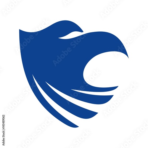 shield and eagle logo vector.