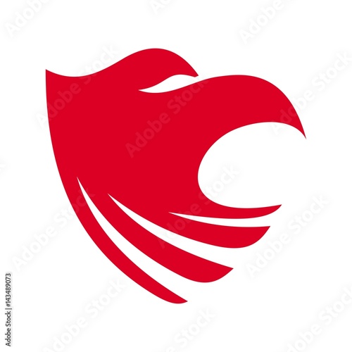 shield and eagle logo vector.