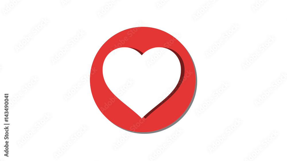 Heart background with circle and shadows Heart background with circle and shadows