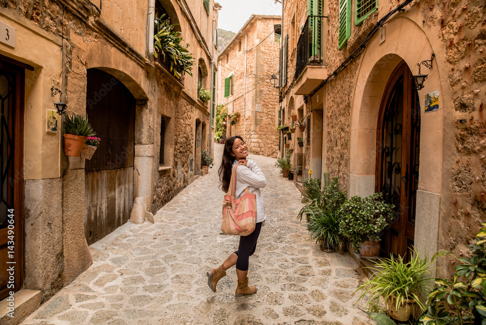 Valldemossa - old mountain village in beautiful landscape scenery of Mallorca, Spain