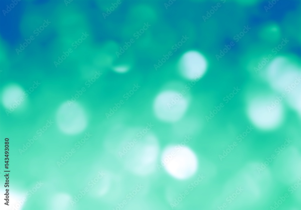 Fototapeta premium Green bokeh glittering diamond stars flakec copyspace background