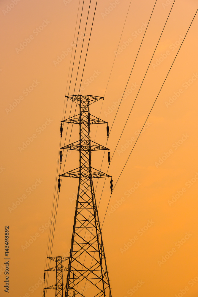 high voltage pole.