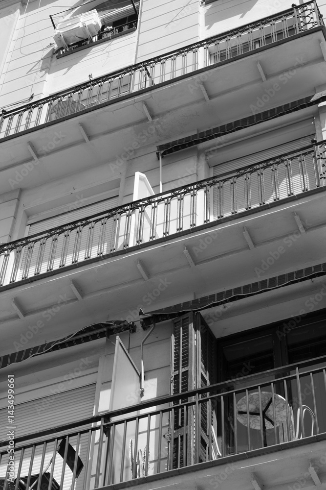 Fototapeta premium Architecture architectural detail photo black white