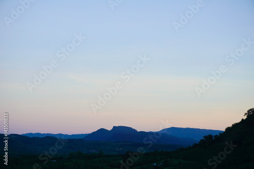 mountain and sky.