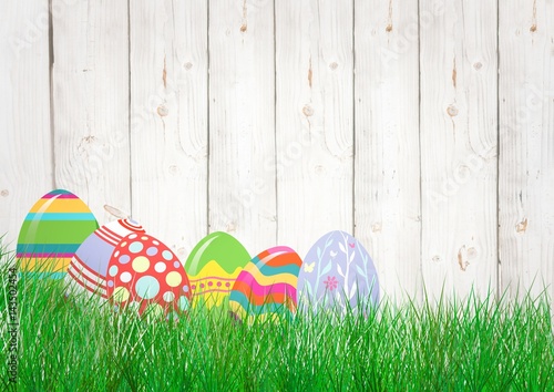Easter eggs in the garden