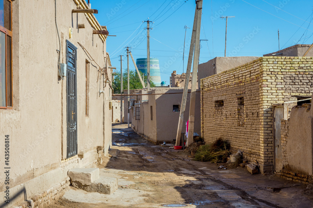 Street in Khiva old town, Uzbekistan