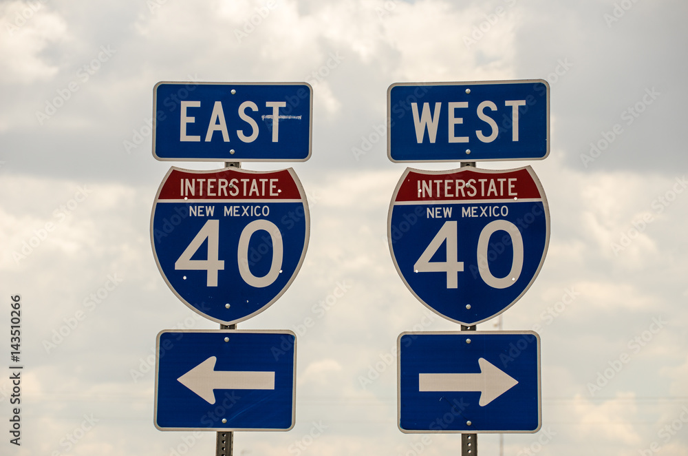 I-40 in New Mexico heading east and west I-40 in New Mexico heading east and west