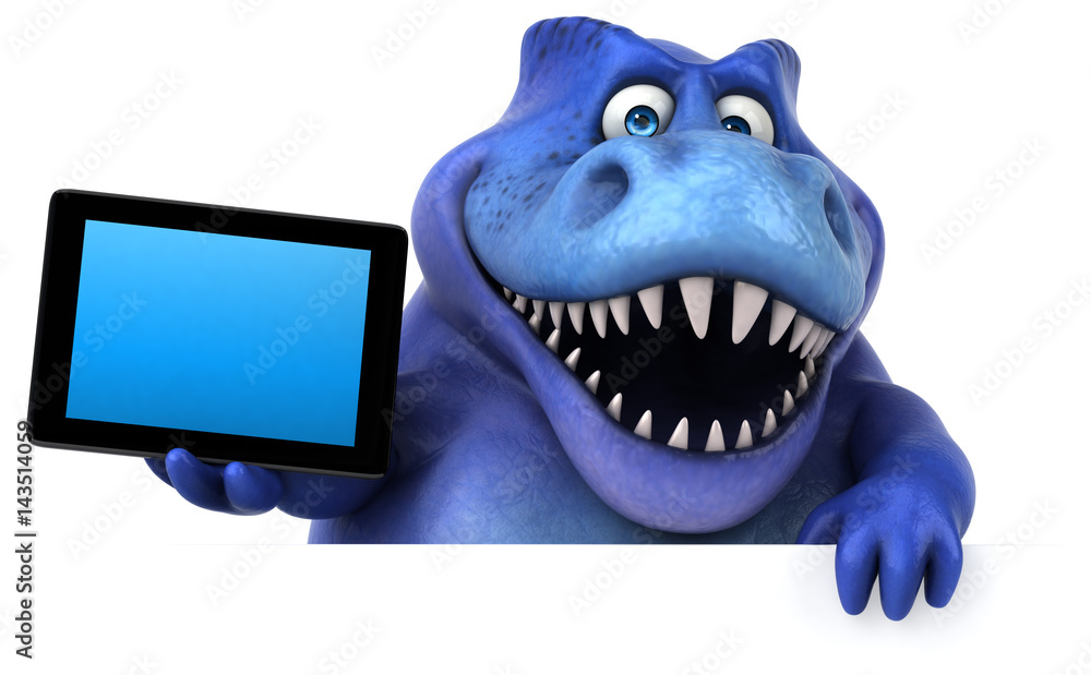 Fun dinosaur - 3D Illustration Fun dinosaur - 3D Illustration