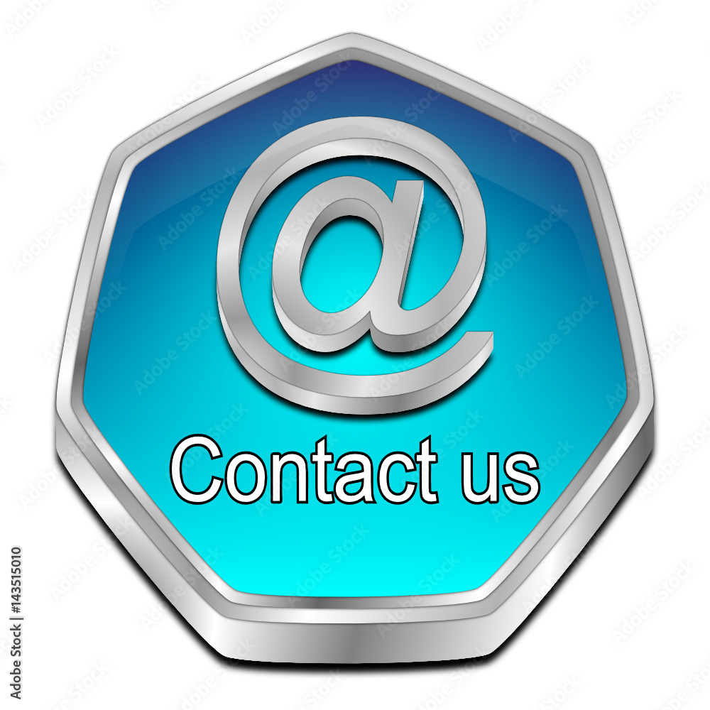 Button contact us - 3D illustration Button contact us - 3D illustration