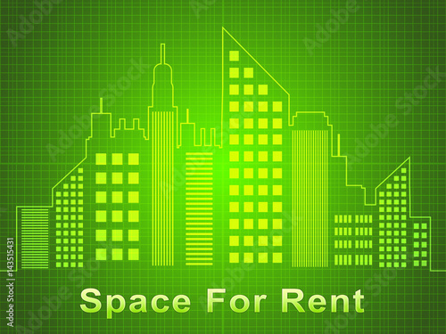 Space For Rent Represents Real Estate 3d Illustration