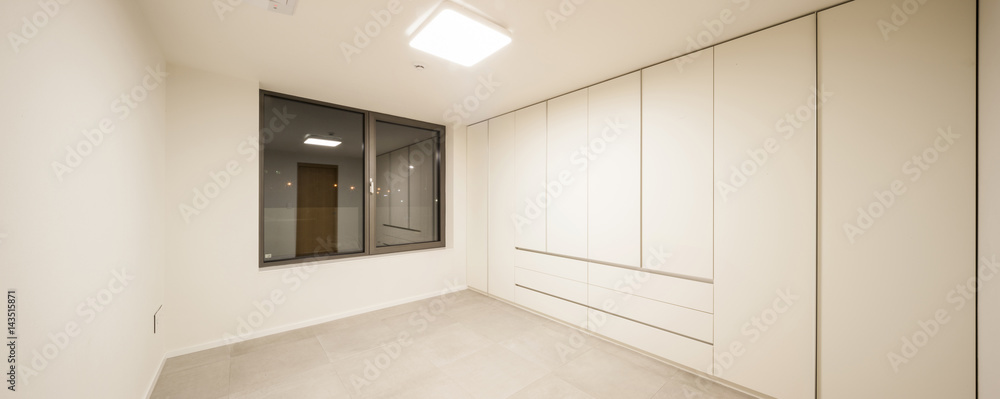 white empty room at the night. white empty room at the night.