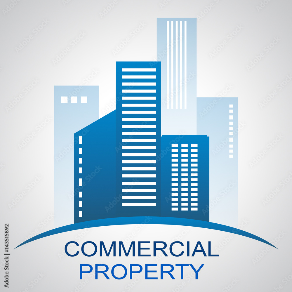 Commercial Property Describing Buildings Real Estate 3d Illustration