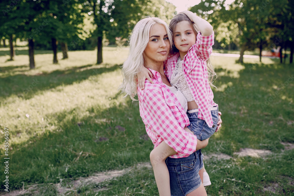 young family mother and daughter young family mother and daughter