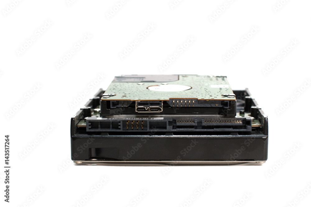 Hard disk on a white background Hard disk on a white background