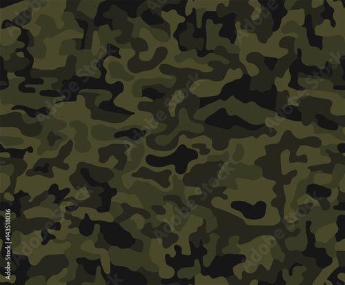 Abstract military or hunting camouflage background. Seamless pattern. Brown, green color.