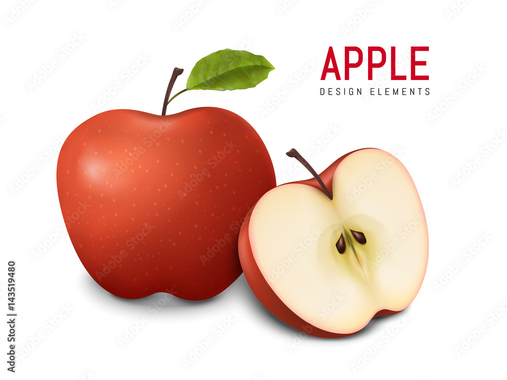 Obraz premium red apples illustration