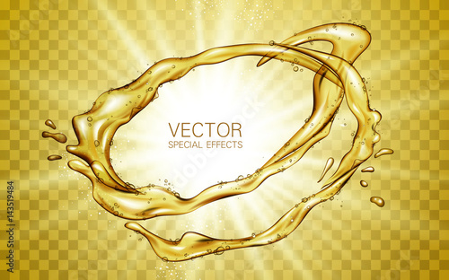 golden liquid special effect