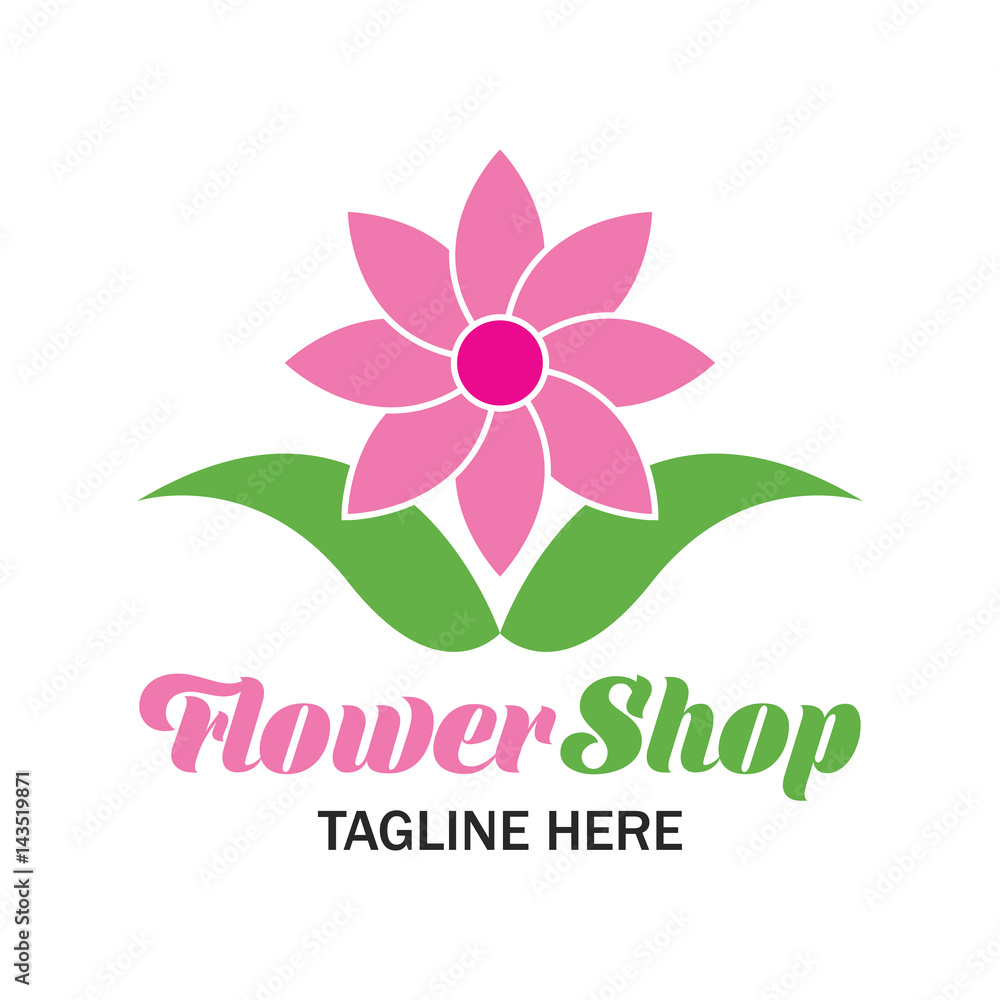 florist logo with text space for your slogan / tagline, vector illustration florist logo with text space for your slogan / tagline, vector illustration
