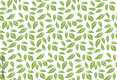 Greenery leaf seamless pattern background vector illustration. Spring color 2017, eco wrapping paper design