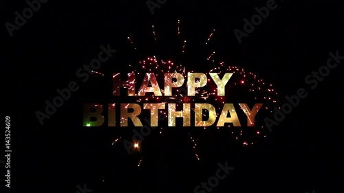 Happy birthday typo appears with fireworks