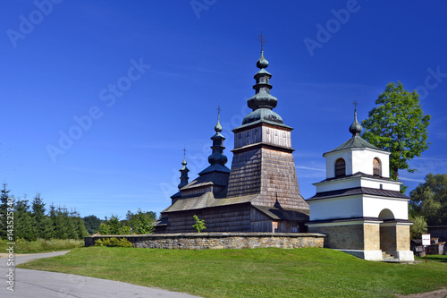 greek catholic wooden church in Owczary near Gorlice, UNESCO, Poland