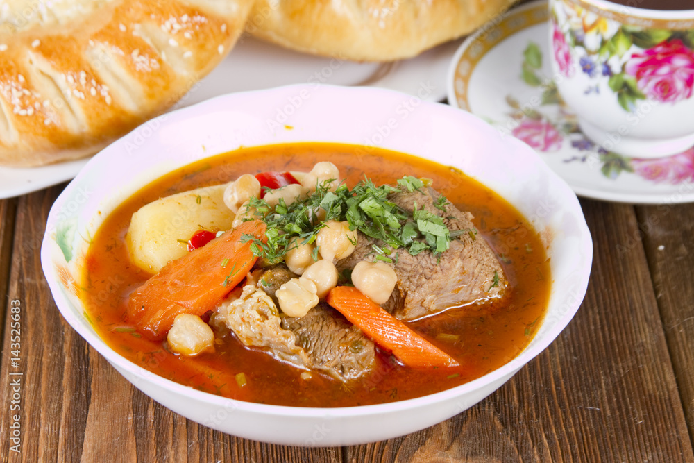 National Uzbek dish - shurpa