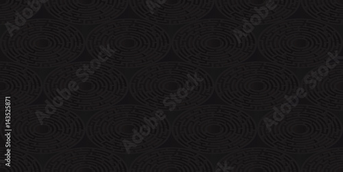 Circular isometric seamless pattern of colored labyrinth, flat
