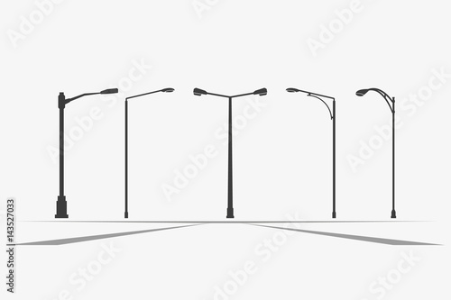 Street light vector icon.
