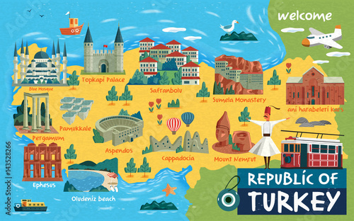 Turkey travel map