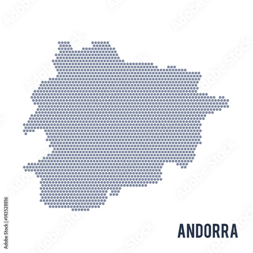 Vector hexagon map of Andorra on a gray backgroundd