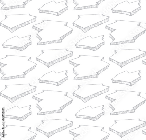seamless pattern with hand drawn ice floe. arctic and polar background