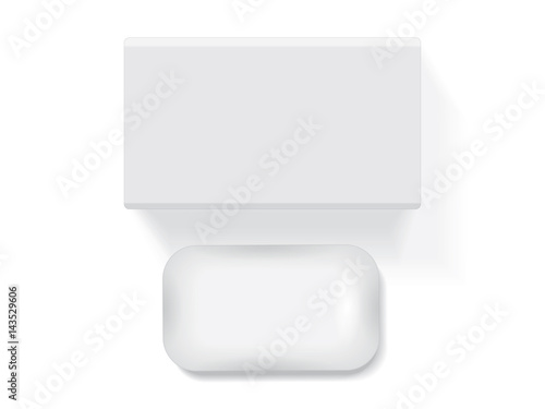 box soap for your design EPS10 Vector Mock up easily change the color of the soap 