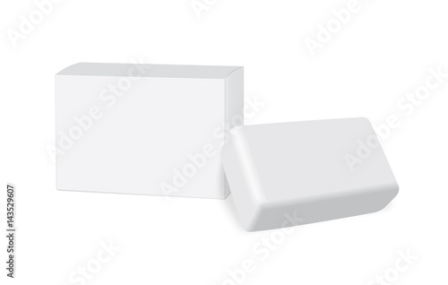 box soap for your design EPS10 Vector Mock up easily change the color of the soap 