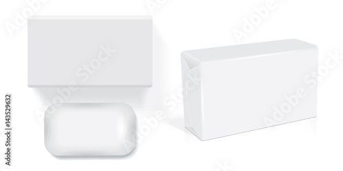 box soap for your design EPS10 Vector Mock up easily change the color of the soap 