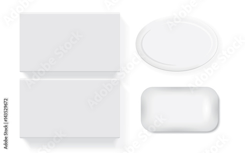 box soap for your design EPS10 Vector Mock up easily change the color of the soap 