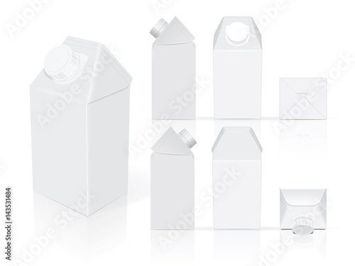 A cardboard bottle for your design and logo. It's easy to change colors. Mock Up. Vector EPS10