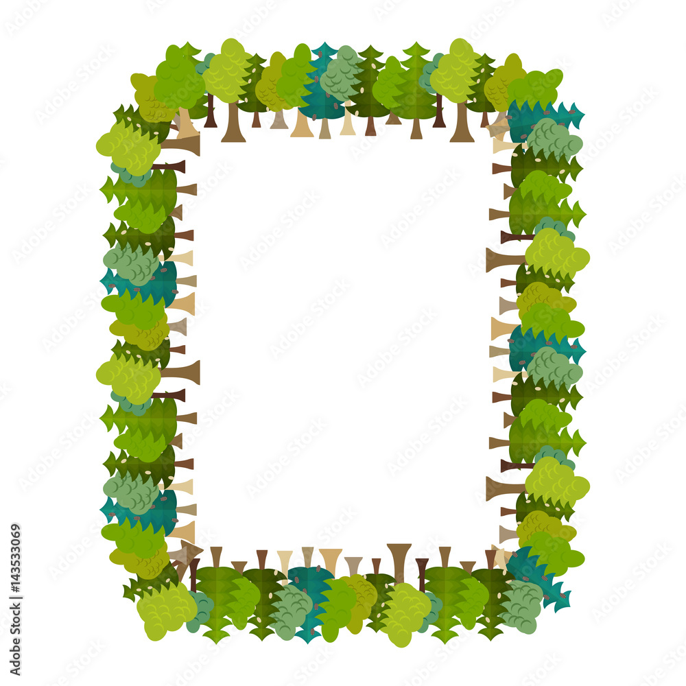Frame is tree rectangular. Forest background. Nature backdrop Frame is tree rectangular. Forest background. Nature backdrop