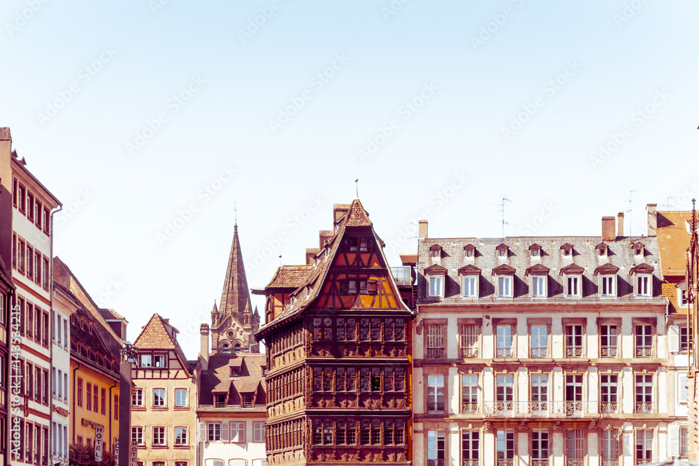 Traditional houses in La Petite France, Strasbourg, Alsace, France